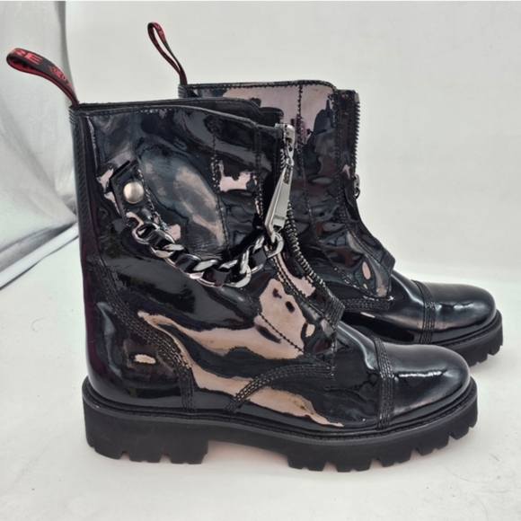 Zadig&Voltaire Women Joe Cecilia Patent Leather Black Ankle Boot EU39 NWD - Picture 8 of 10